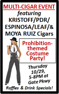Multi-Cigar Event & Prohibition-Themed Costume Party